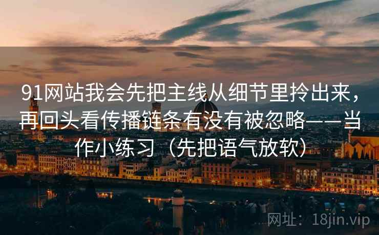 91网站我会先把主线从细节里拎出来，再回头看传播链条有没有被忽略——当作小练习（先把语气放软）